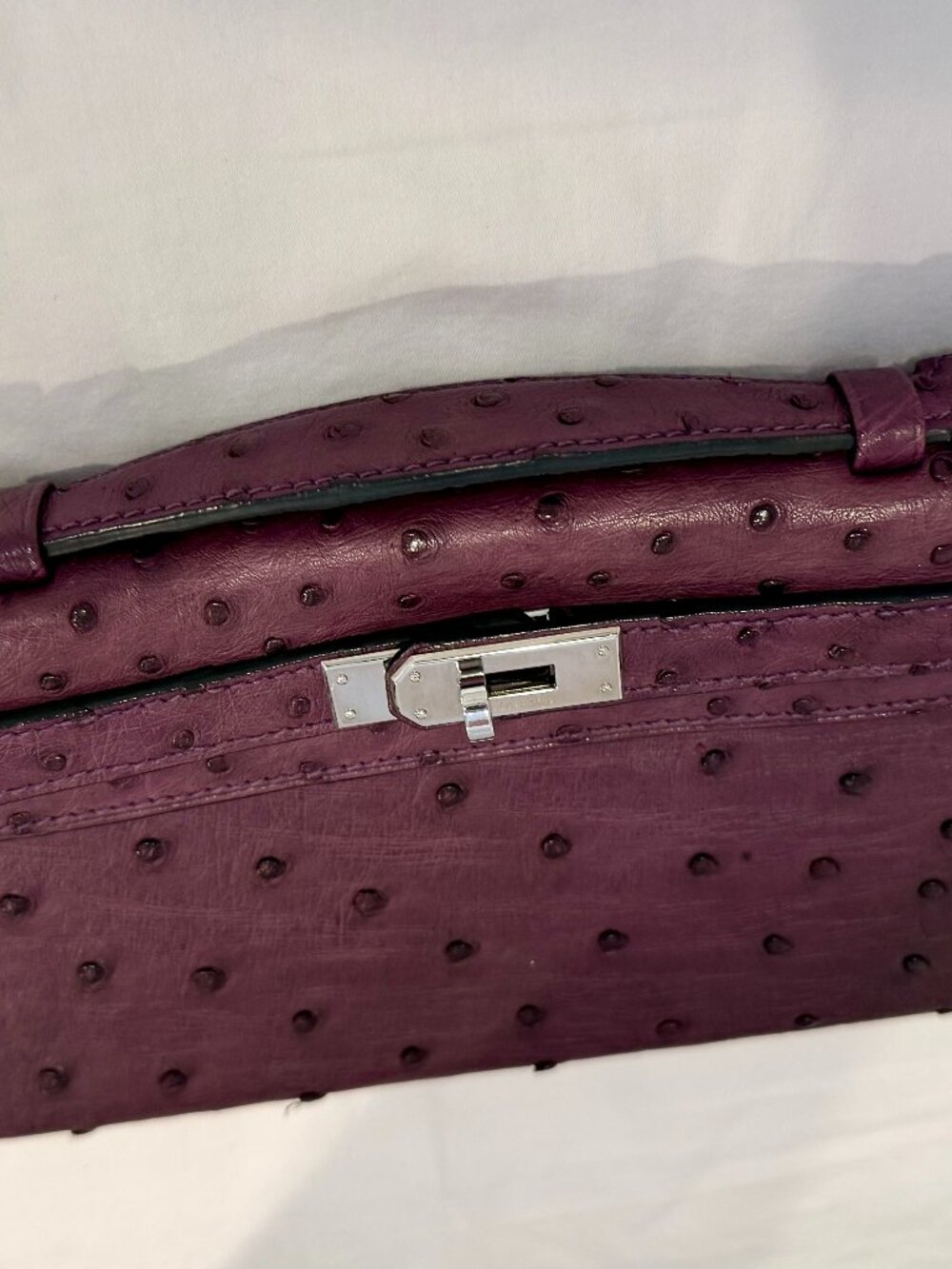 Classic Front Flap Leather Clutch